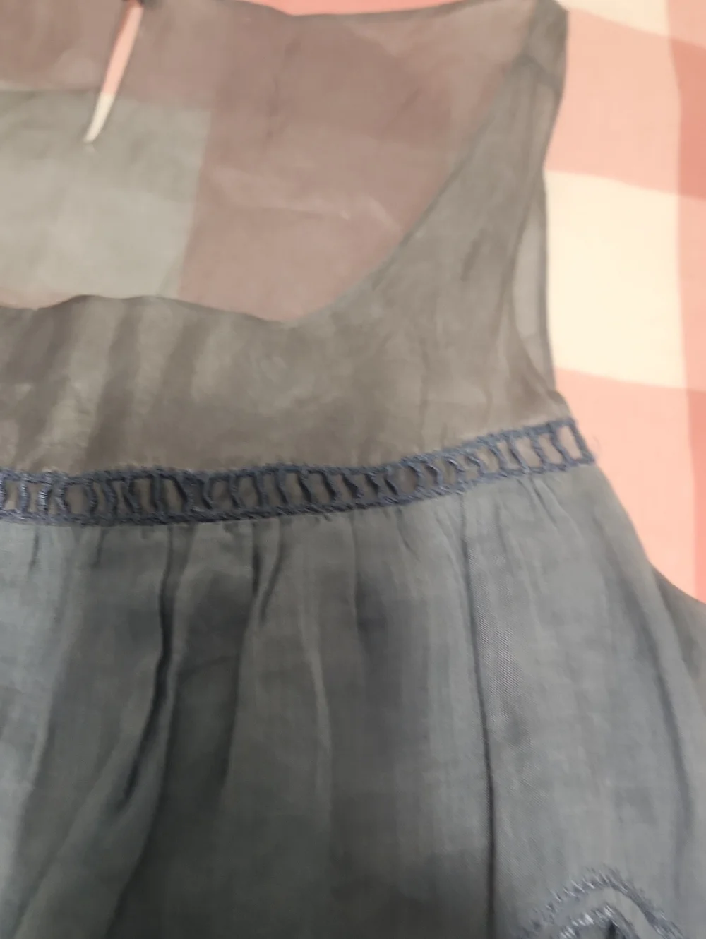 ERMANNO SCERVINO | 100% Ramie & Silk Lace Inset Dress | Made in Italy | IT 38 - Picture 9 of 15